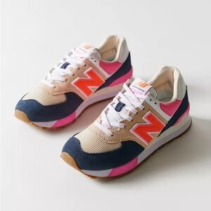 New Balance 574 Sneakers | Color Block | Natural Indigo